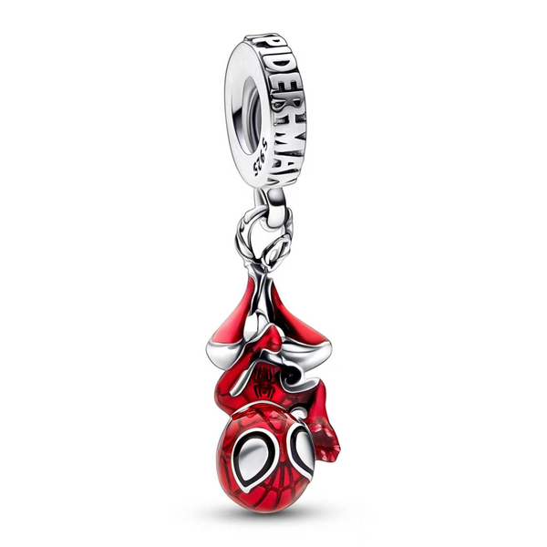 Pingente em Prata 925 - Charm Homem Aranha Suspenso
