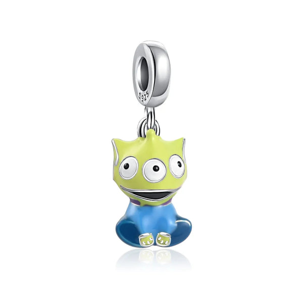 Pingente em Prata 925 - Charm My Life Alien Verde Toy Story