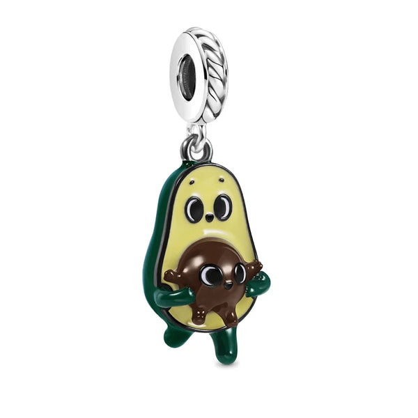 Pingente em Prata 925 - Charm My Life Abacate com Caroço Fofo