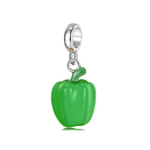 Pingente em Prata 925 - Charm My Life Pimentão Verde