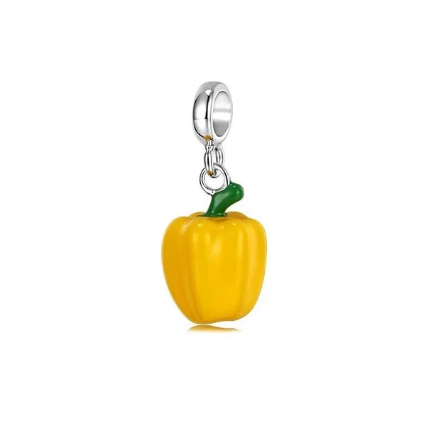 Pingente em Prata 925 - Charm My Life Pimentão Amarelo