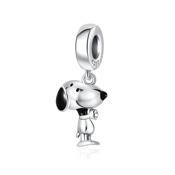 Pingente em Prata 925 - Charm My Life Cachorro Snoopy Peanuts
