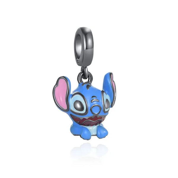 Pingente em Prata 925 - Charm My Life Stitch Azul