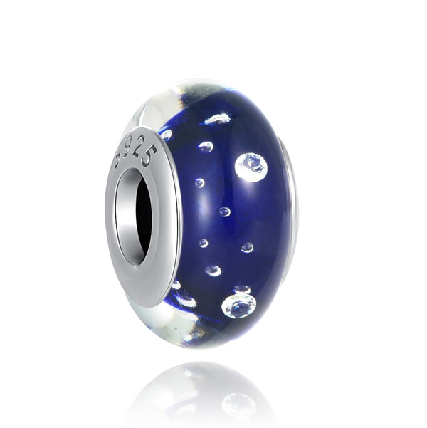 Berloque Murano em Prata - Charm My Life Galaxy
