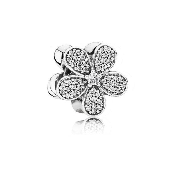 Berloque em Prata - Charm My Life Flor Brilhante