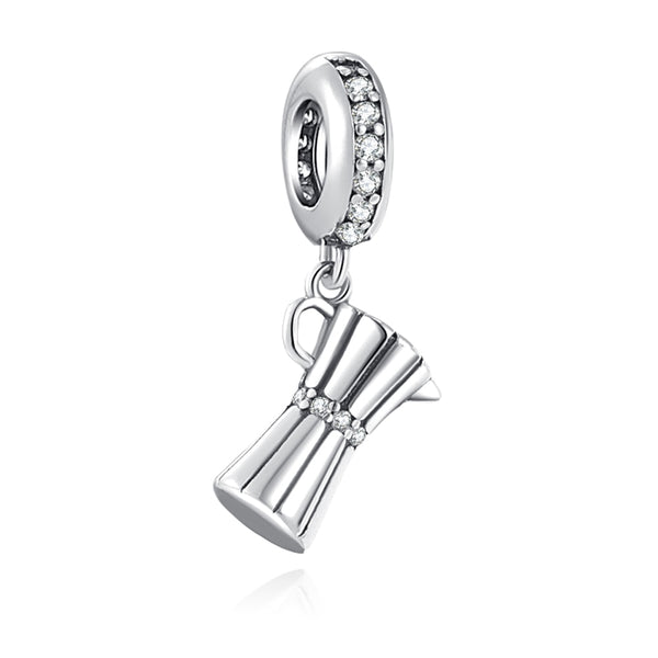 Berloque em prata - Charm My Life Love Café