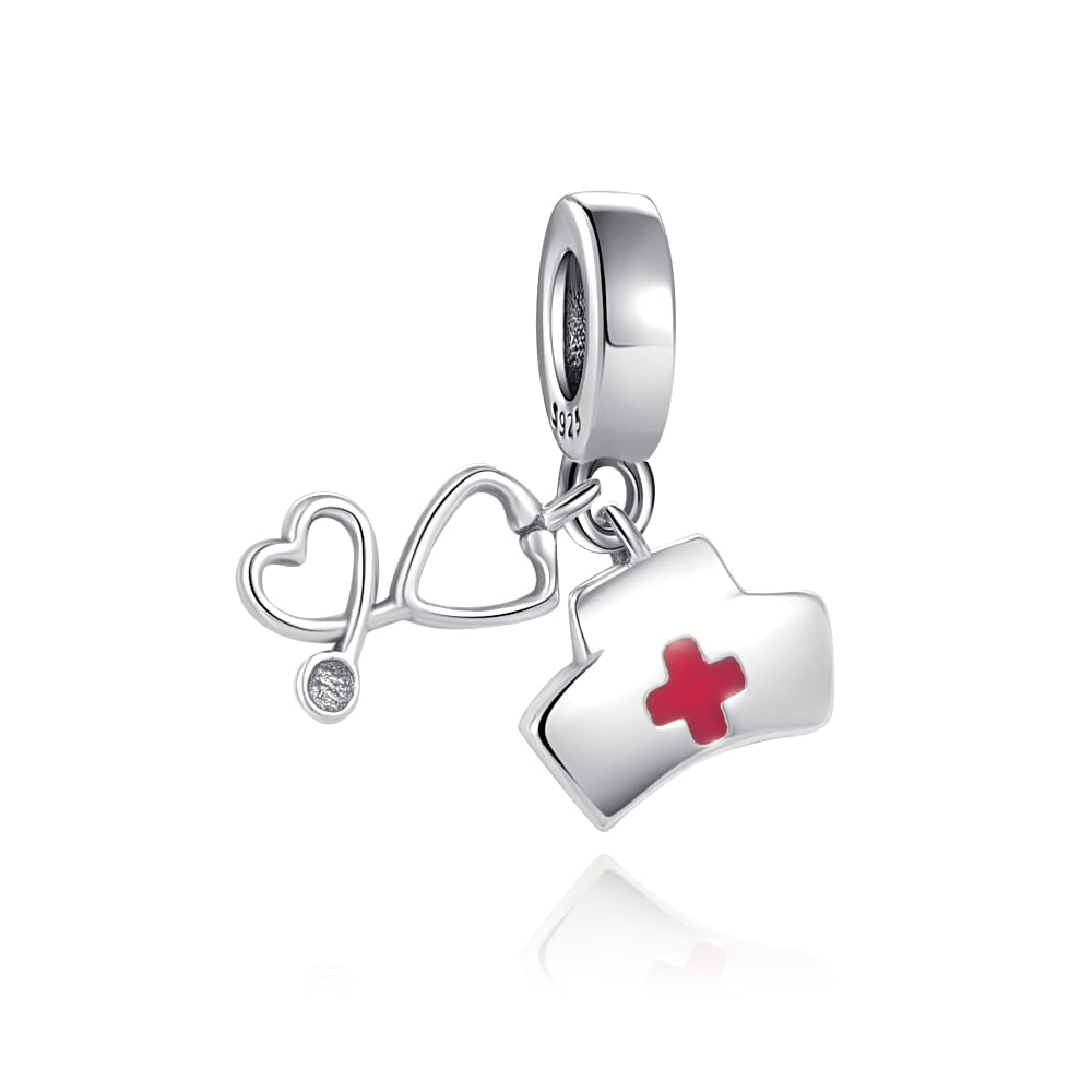 Pendente em prata - Charm Profissões Medicina