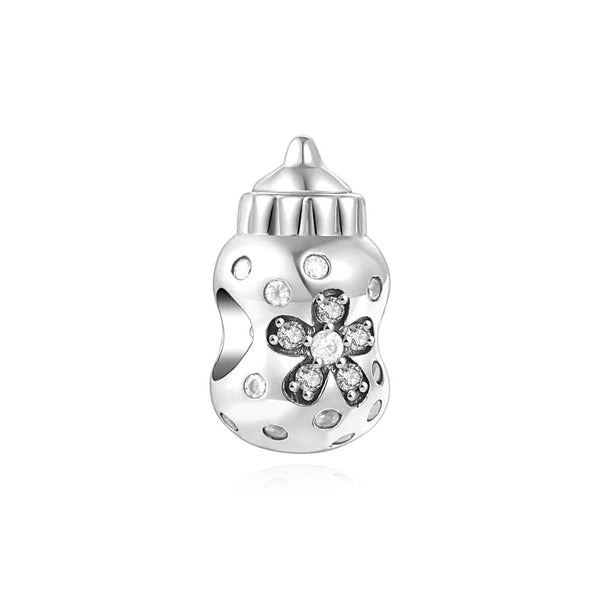 Berloque em Prata - Charm My Life Mamadeira Flor