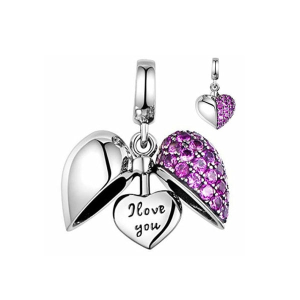 Pendente em prata - Charm My Life Eu te Amo