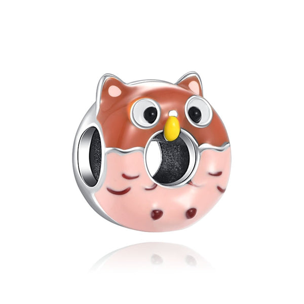 Berloque em prata - Charm My Life Donuts Coruja