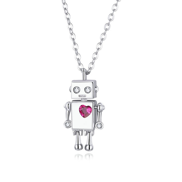 Colar Love Robot em Prata 925