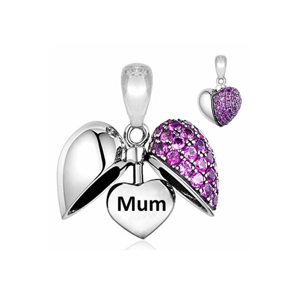 Pendente em prata - Charm My Life Mãe