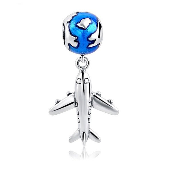 Berloque em prata 925 - Charm My Life Avião Viagem