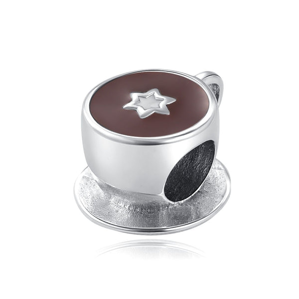 Berloque em Prata - Charm My Life Café com Estrela