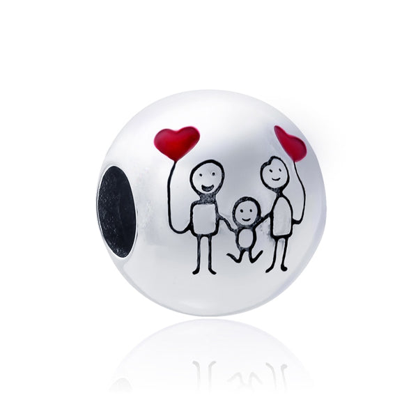 Berloque em prata - Charm My Life My Family