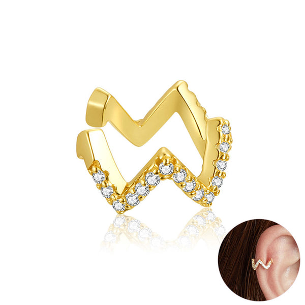 Piercings de pressão Mymya Chevron Folheados em Ouro