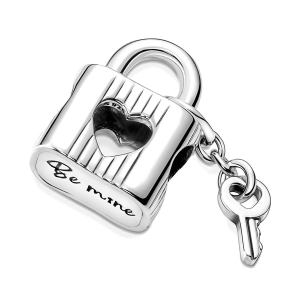 Berloque em Prata - Charm My Life Cadeado e Chave do Amor