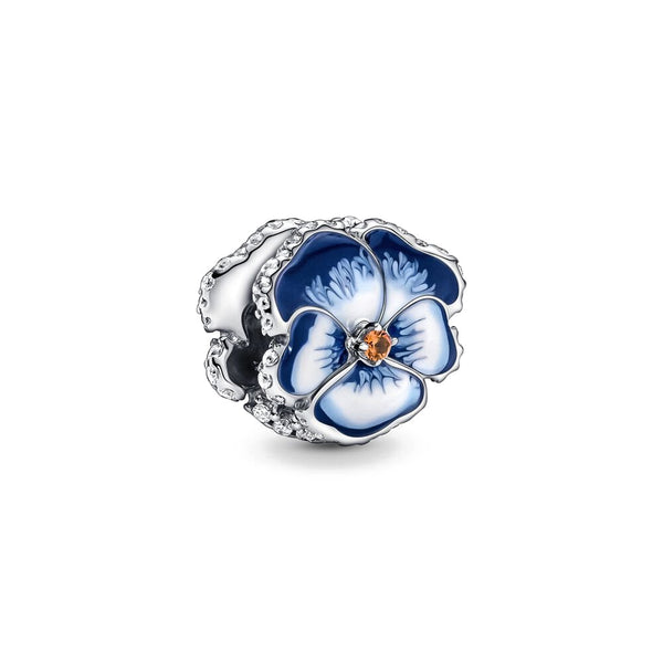 Berloque em prata - Charm My Life Amor Perfeito Azul