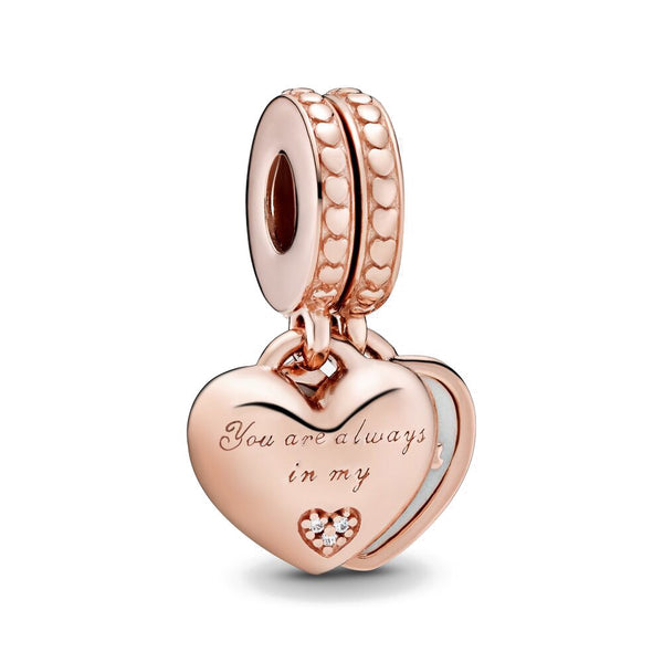 Pendente em prata - Charm My Life Coração com Banho em ouro