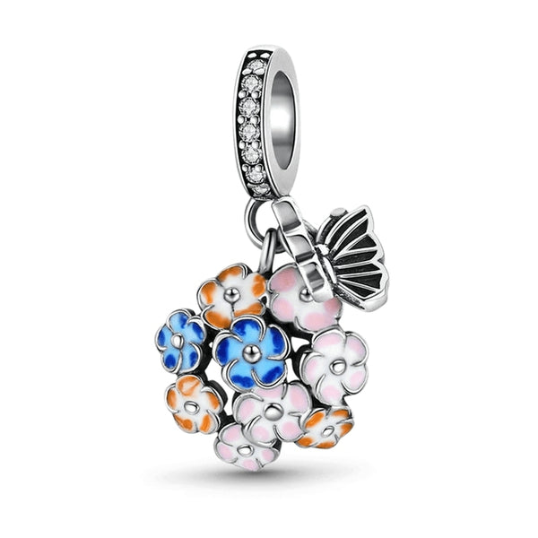 Pendente em prata - Charm My Life Ramo de Flores