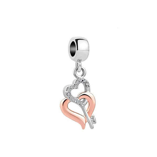Pendente em prata 925 - Charm My Life Chave do Coração