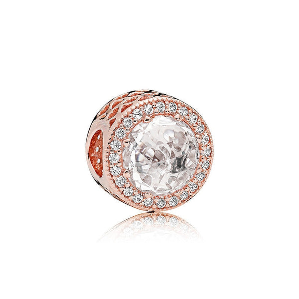Berloque em prata com Banho em Ouro - Charm My Life Radiante Cristal