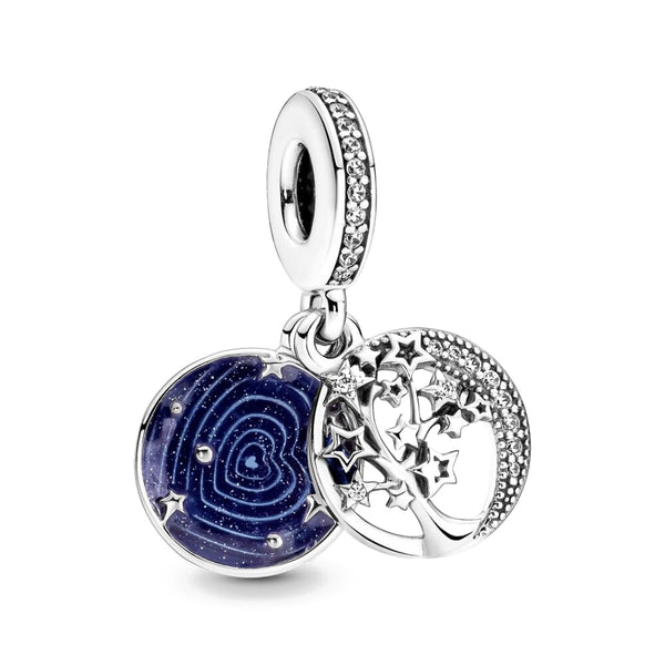 Pendente em prata - Charm My Life Árvore e Galáxia
