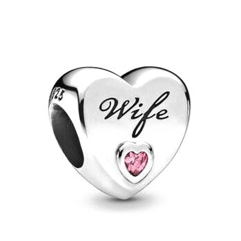 Berloque em Prata - Charm My Life Esposa