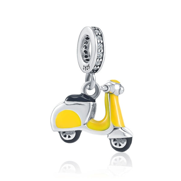 Berloque em prata - Charm My Life Lambreta Amarela
