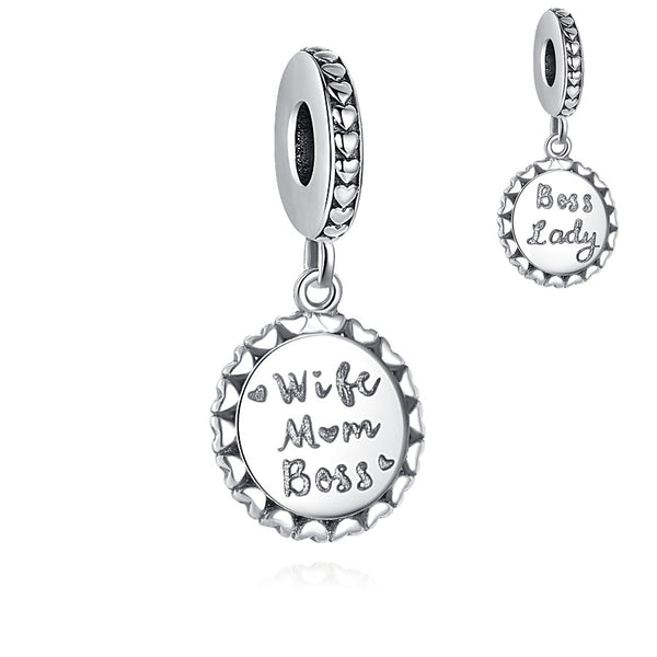 Berloque em prata - Charm My Life Mãe Esposa Chefe