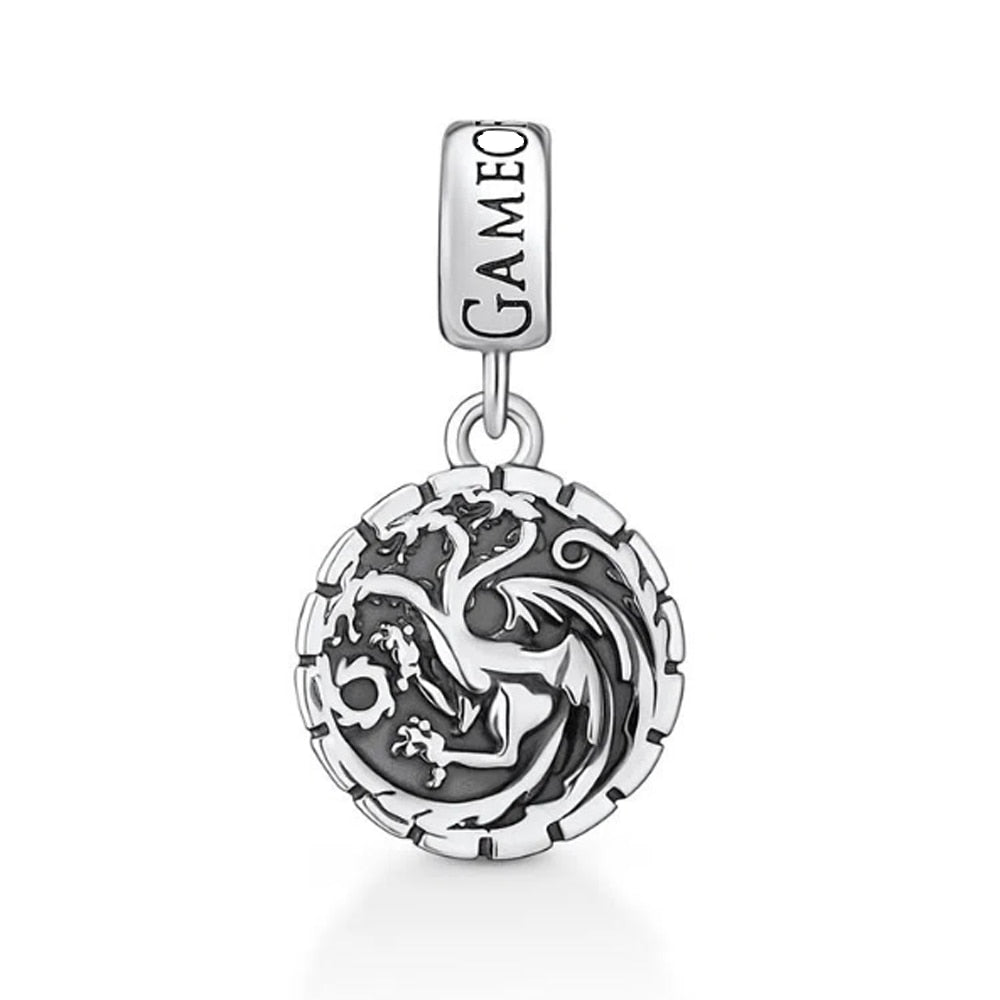 Pendente em prata 925 - Charm My Life House Targaryen Game Of Thrones