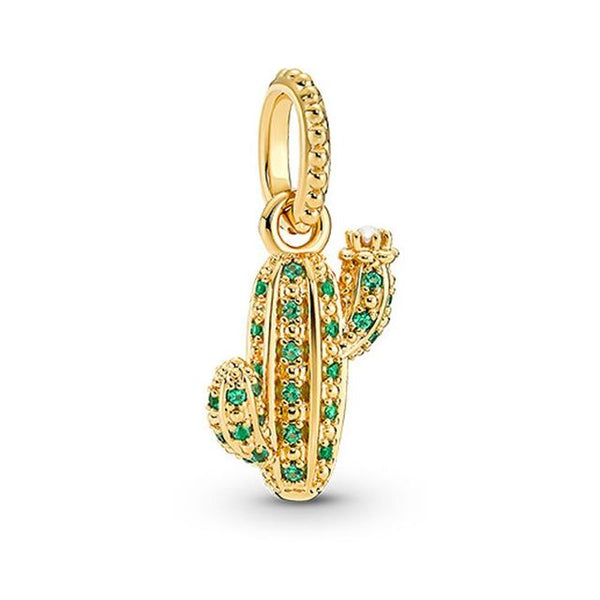 Pendente em prata 925 com Banho em Ouro - Charm My Life Cacto
