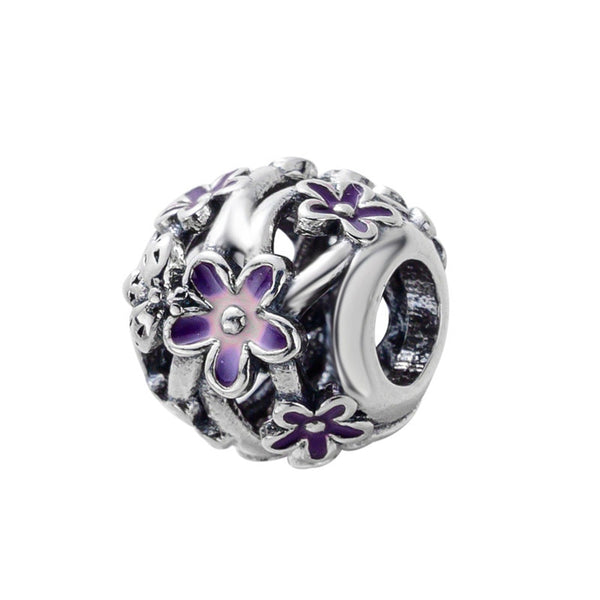 Berloque em prata - Charm My Life Floral